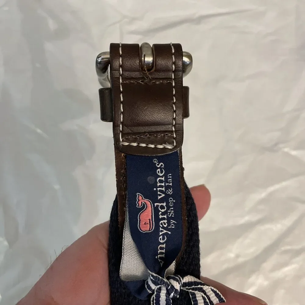 Vineyard Vines Christmas Truck & Tree Canvas Club Boy’s Belt Yellow Size 30 NWT
